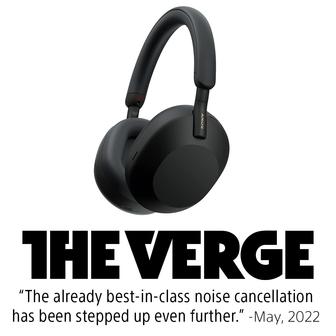 Sony WH-1000XM5 Premium Noise Canceling Headphones, Auto NC Optimizer, 30-Hour Battery, Alexa Voice Control, Black
