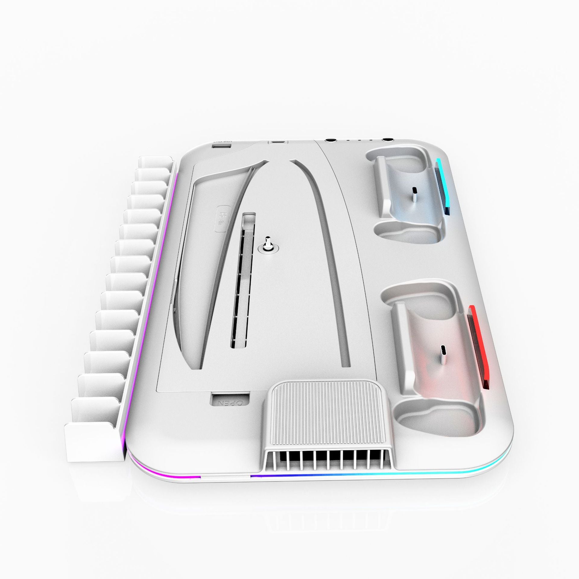 PS5 Cooling Base with Charging Stand and Storage Rack
