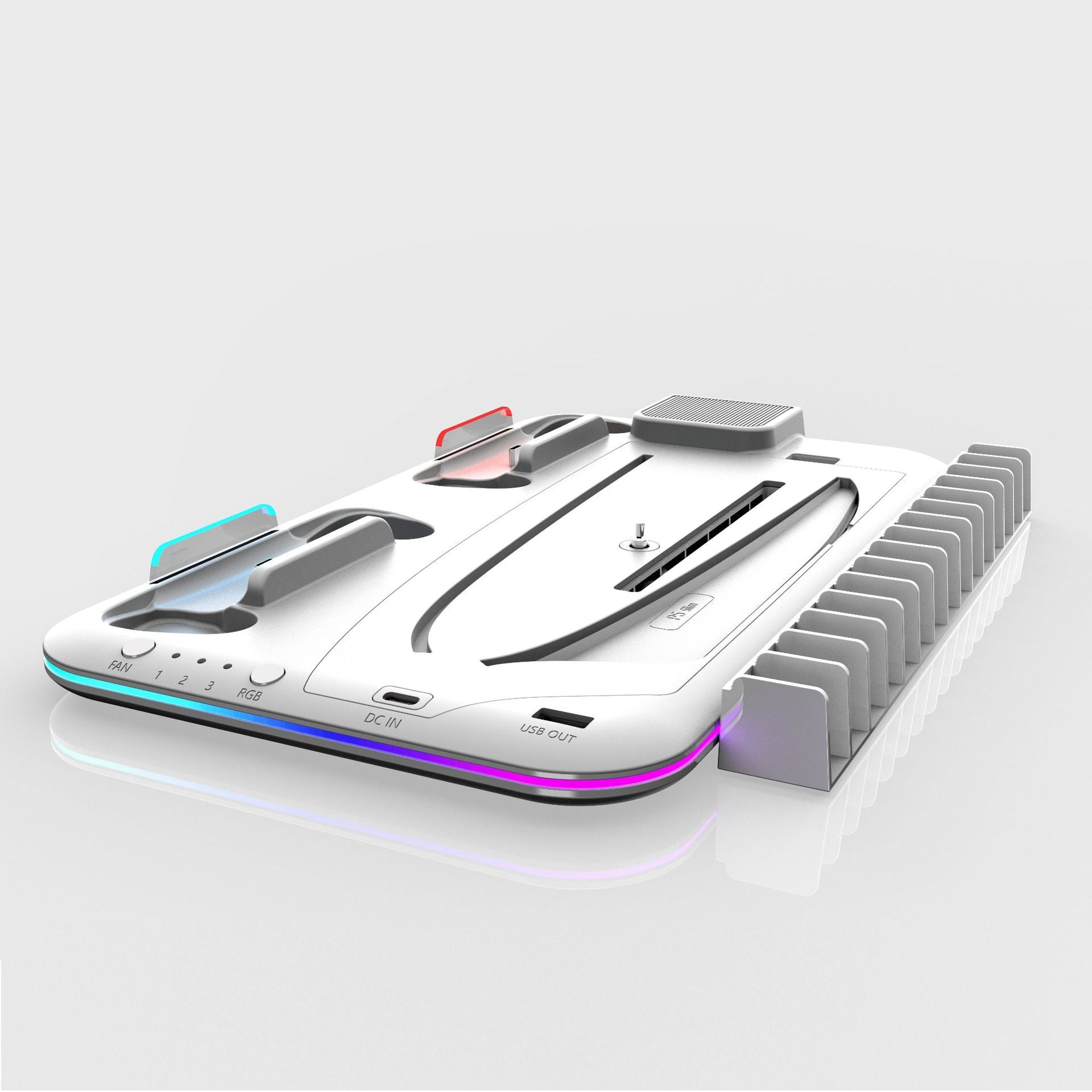 PS5 Cooling Base with Charging Stand and Storage Rack