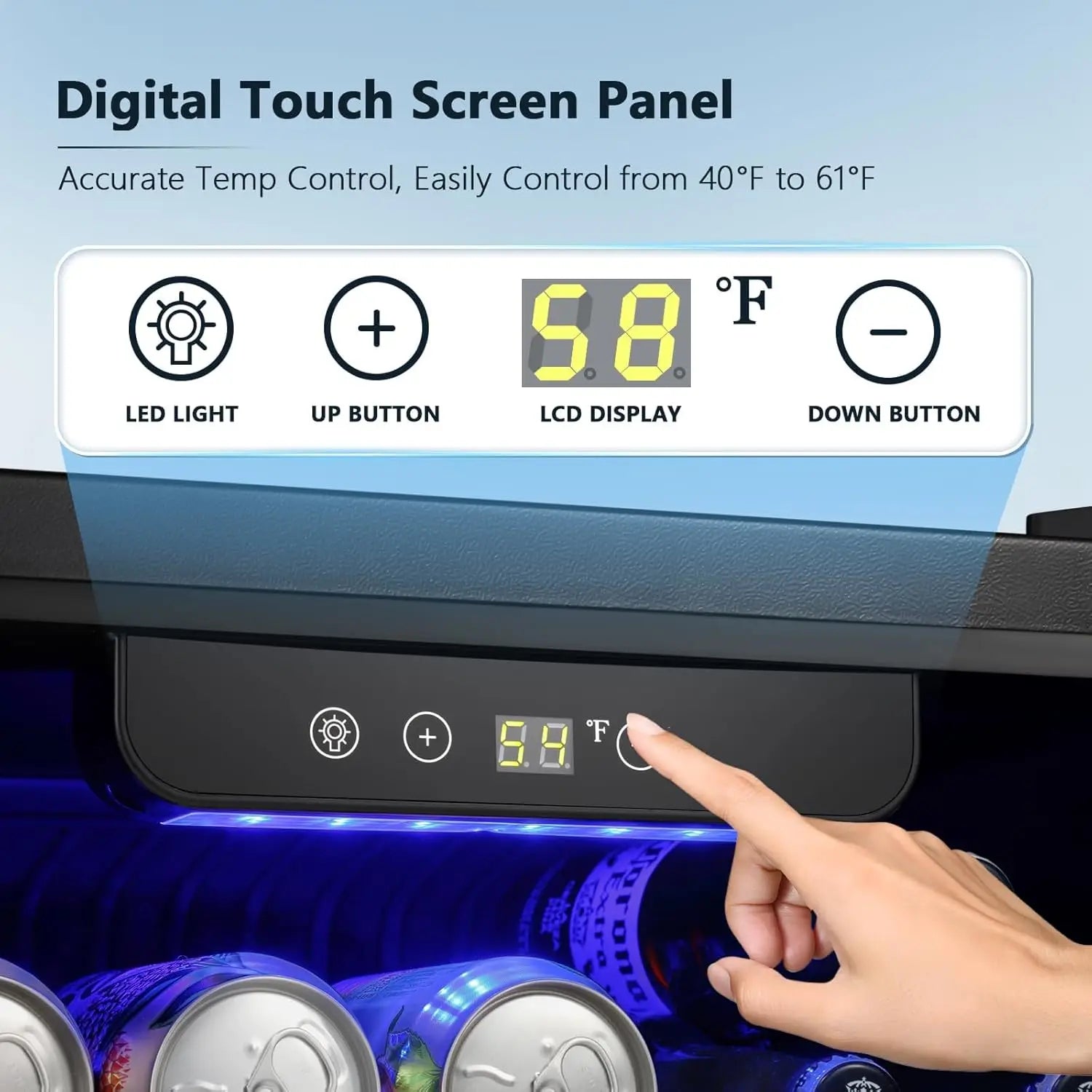 Mini Fridge Cooler With Glass Door For Home Office Use