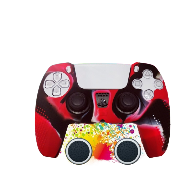 PS5 Controller Silicone Protective Cover with Joystick Caps