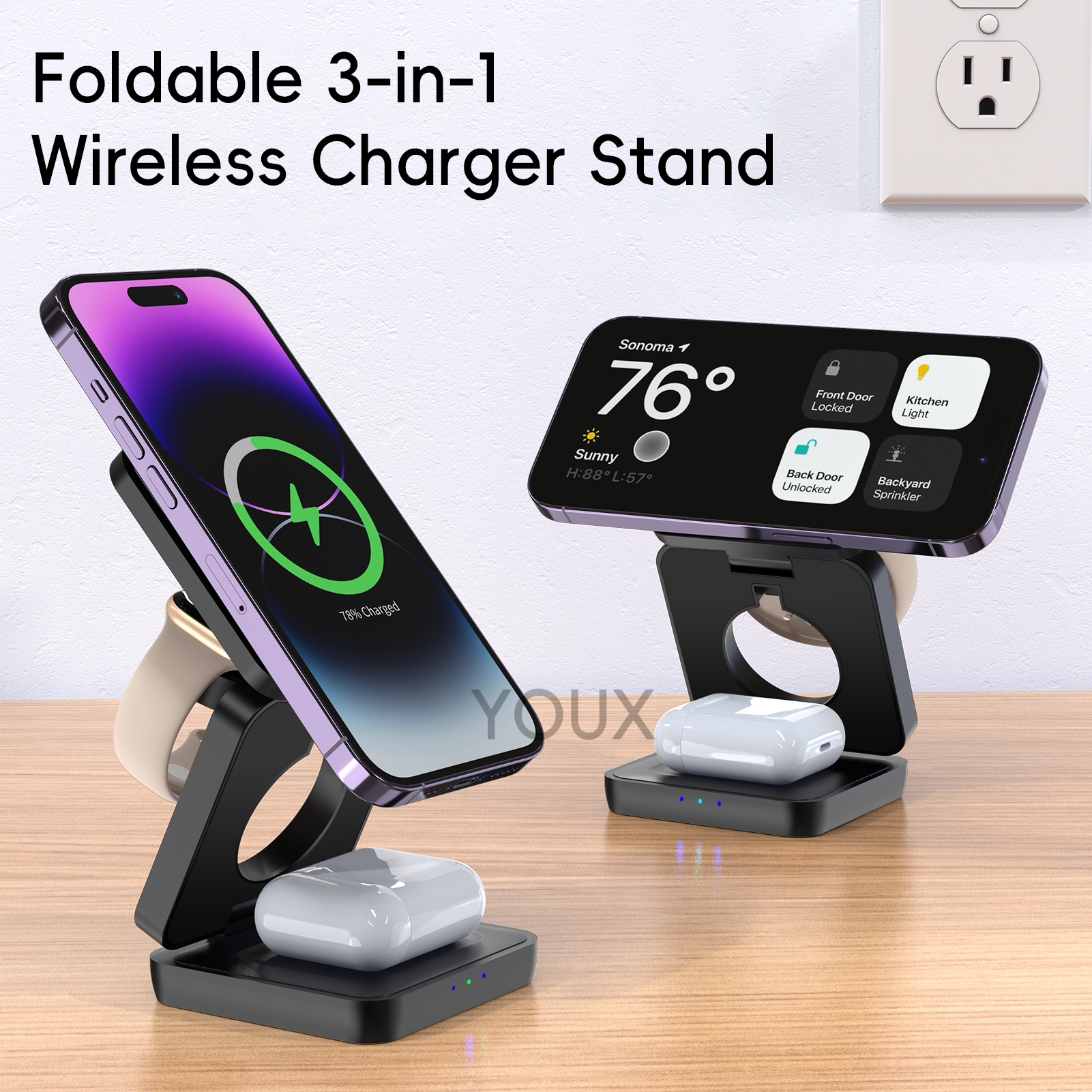 BEYMOR Fold 3-in-1 Wireless Charging Dock