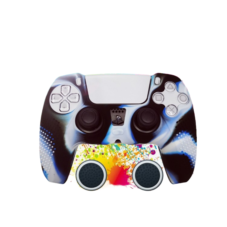 PS5 Controller Silicone Protective Cover with Joystick Caps